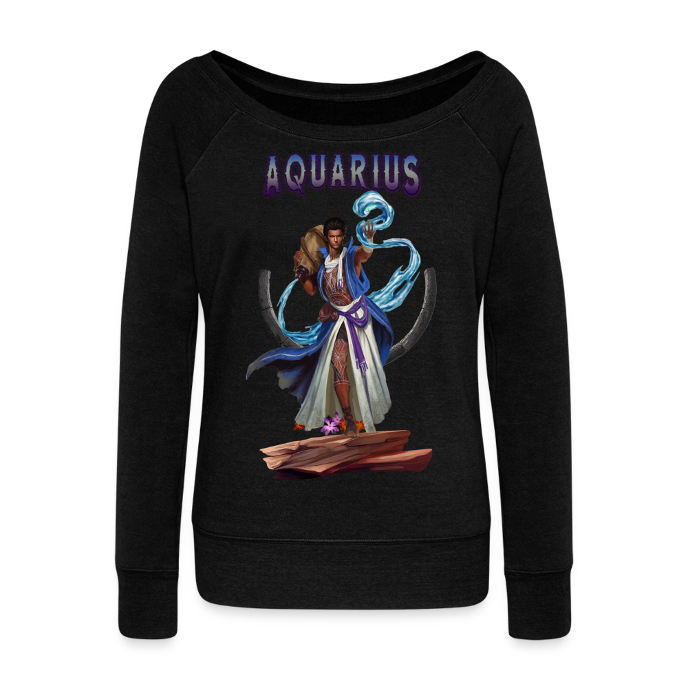 Women's Astral Aquarius Wideneck Sweatshirt - black