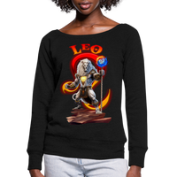 Thumbnail for Women's Astral Leo Wideneck Sweatshirt - black