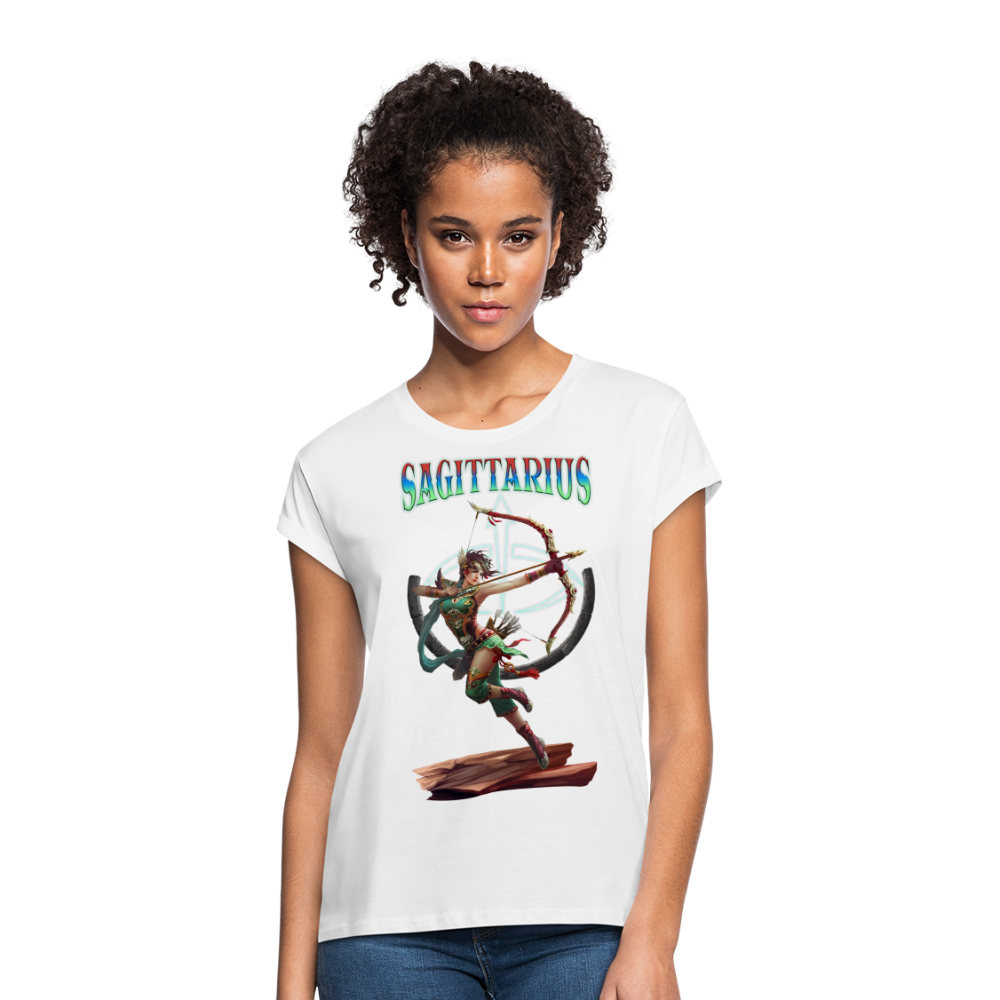 Women's Sagittarius Relaxed Fit T-Shirt - white