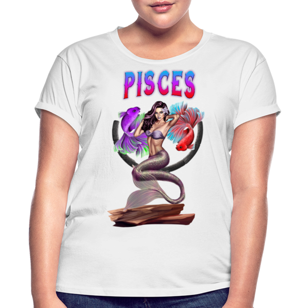 Women's Astral Pisces Relaxed Fit T-Shirt - white