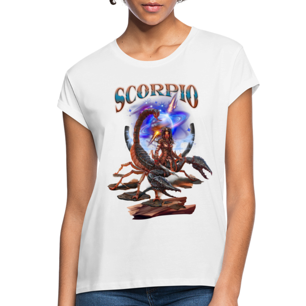 Women's Astral Scorpio Relaxed Fit T-Shirt - white