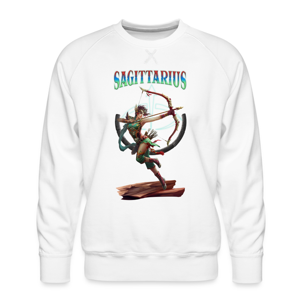 Men’s Astral Sagittarius Premium Sweatshirt - white