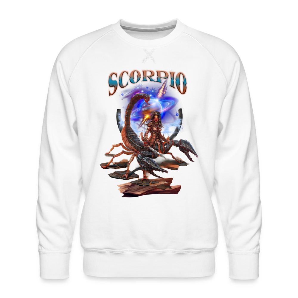 Men’s Astral Scorpio Premium Sweatshirt - white