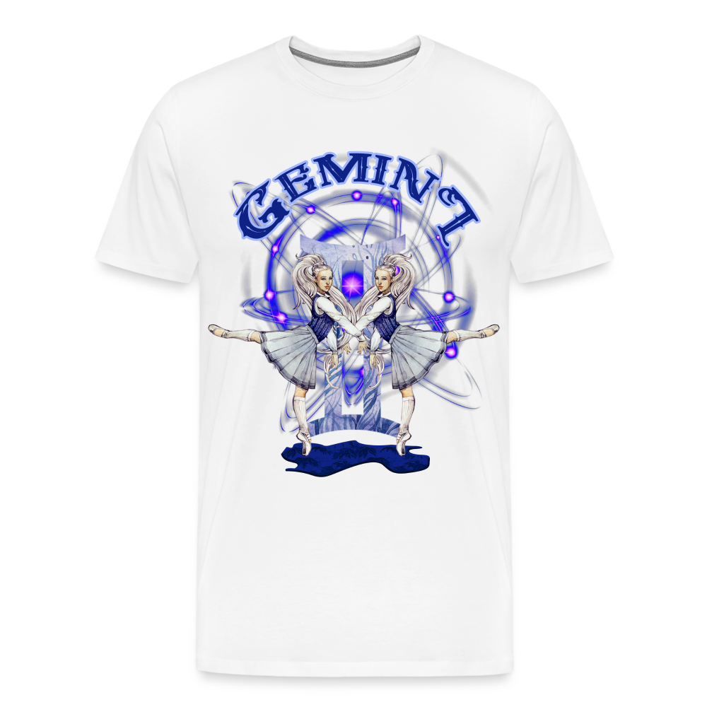 Men's Astral Gemini Premium T-Shirt - white