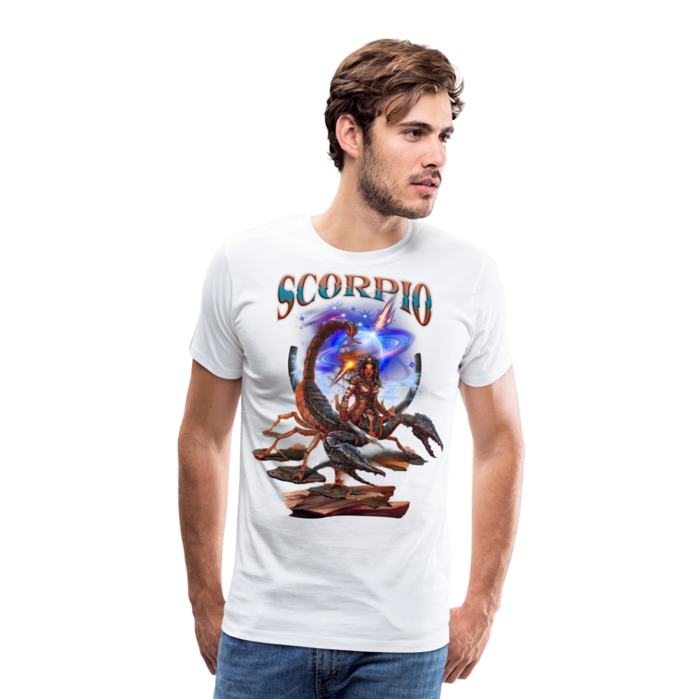 Men's Astral Scorpio Premium T-Shirt - white