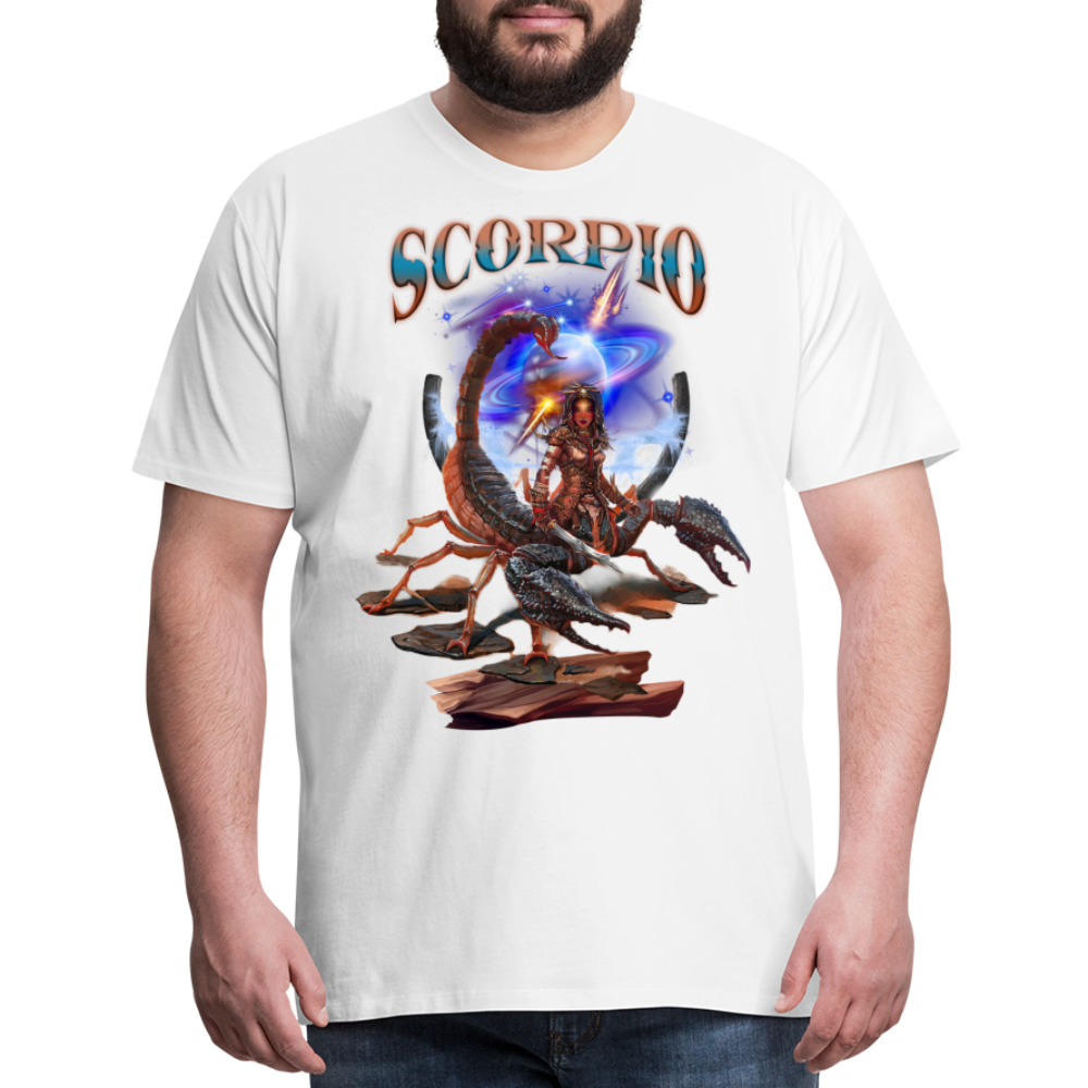 Men's Astral Scorpio Premium T-Shirt - white