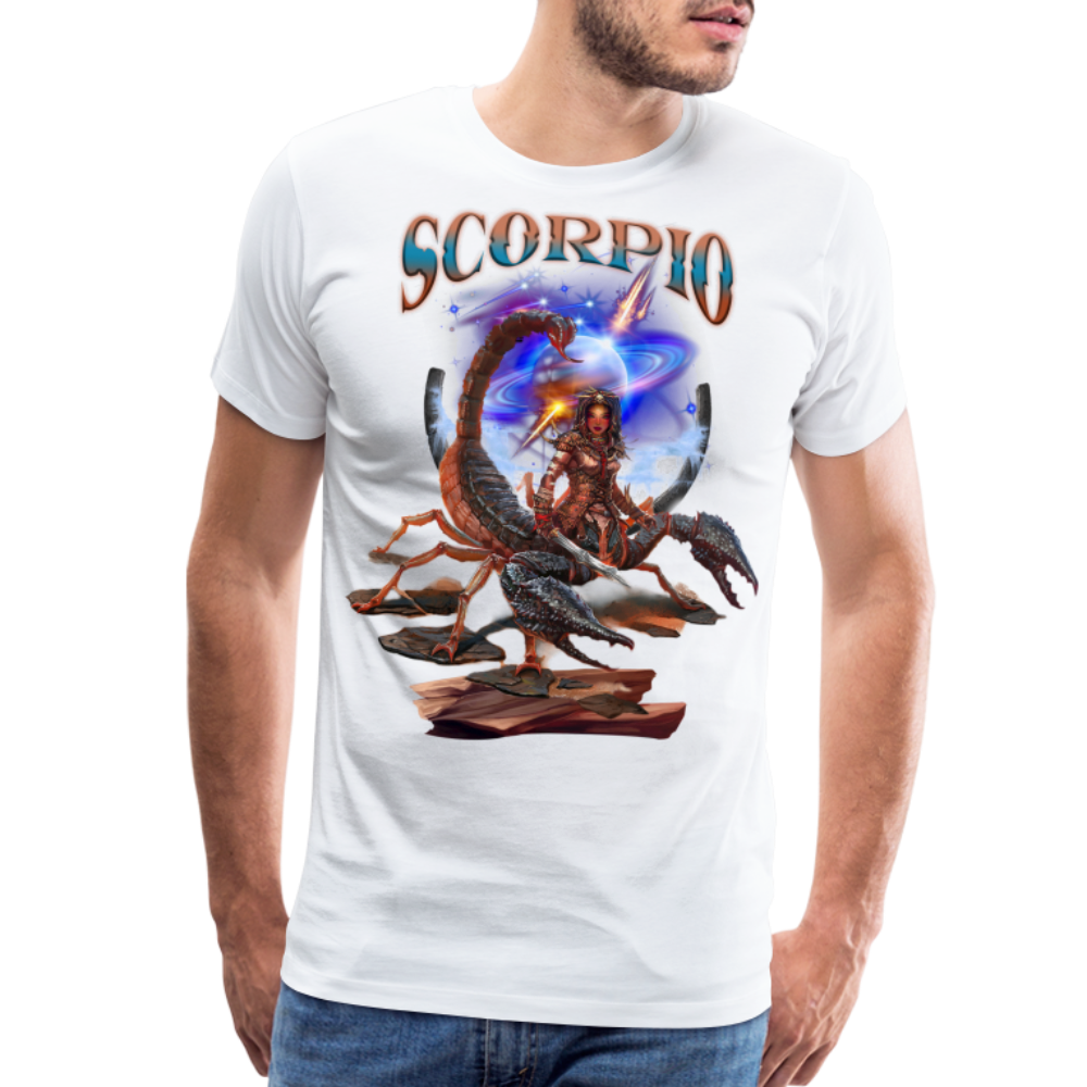 Men's Astral Scorpio Premium T-Shirt - white