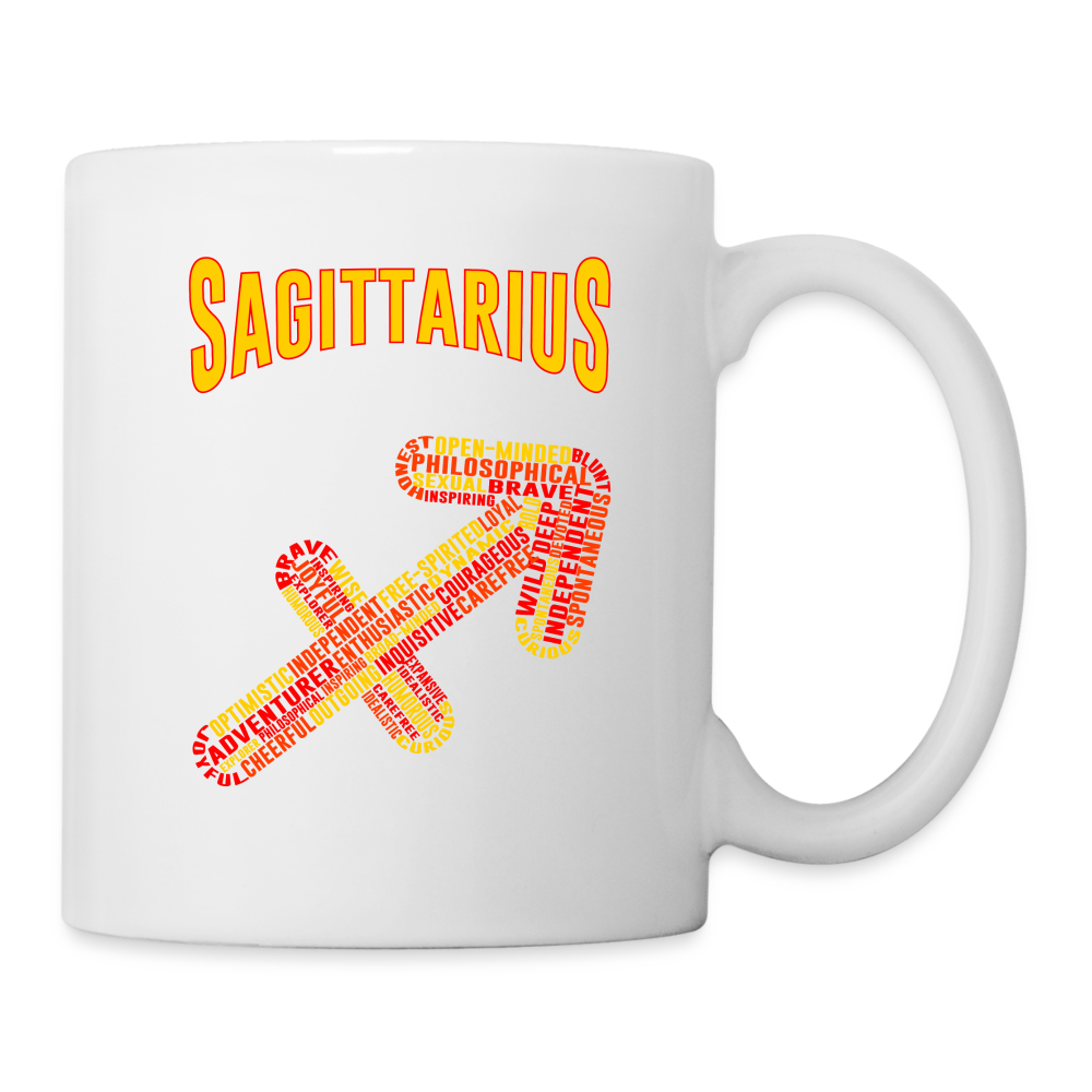 Power Words Sagittarius Coffee/Tea Mug - white