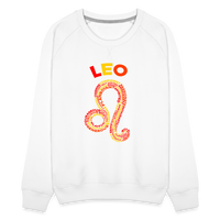 Thumbnail for Women's Power Words Leo Premium Sweatshirt - white