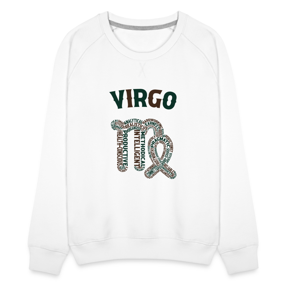 Women's Power Words Virgo Premium Sweatshirt - white