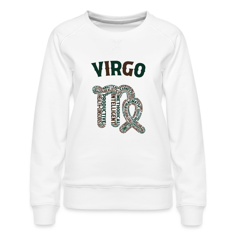 Women's Power Words Virgo Premium Sweatshirt - white