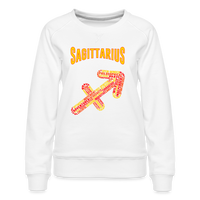 Thumbnail for Women's Power Words Sagittarius Premium Sweatshirt - white
