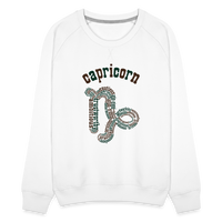 Thumbnail for Women's Power Words Capricorn Premium Sweatshirt - white