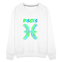 Thumbnail for Women's Power Words Pisces Premium Sweatshirt - white