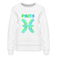 Thumbnail for Women's Power Words Pisces Premium Sweatshirt - white