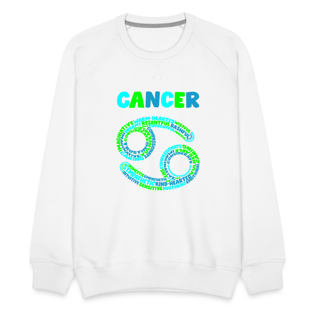 Men's Power Words Cancer Premium Sweatshirt - white