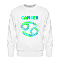 Thumbnail for Men's Power Words Cancer Premium Sweatshirt - white