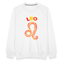 Thumbnail for Men's Power Words Leo Premium Sweatshirt - white