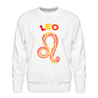 Thumbnail for Men's Power Words Leo Premium Sweatshirt - white