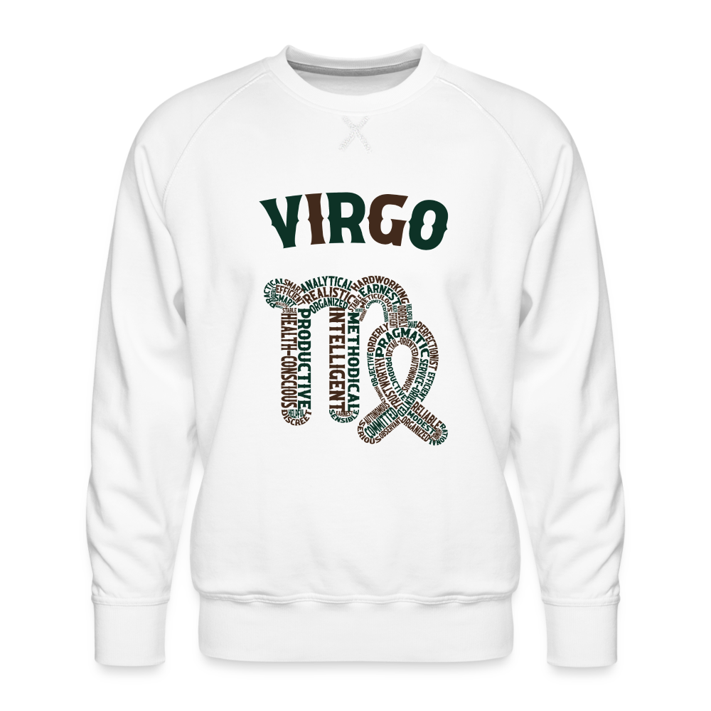 Men's Power Words Virgo Premium Sweatshirt - white