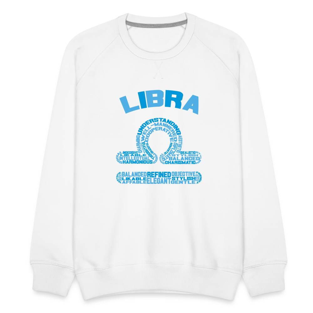 Men's Power Words Libra Premium Sweatshirt - white