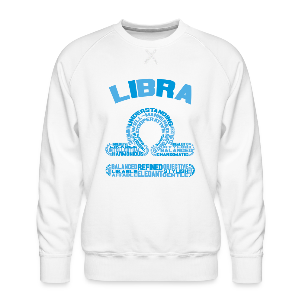 Men's Power Words Libra Premium Sweatshirt - white