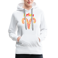 Thumbnail for Women's Power Words Aries Premium Hoodie - white