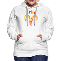 Thumbnail for Women's Power Words Aries Premium Hoodie - white