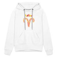 Thumbnail for Women's Power Words Aries Premium Hoodie - white