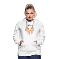 Thumbnail for Women's Power Words Aries Premium Hoodie - white