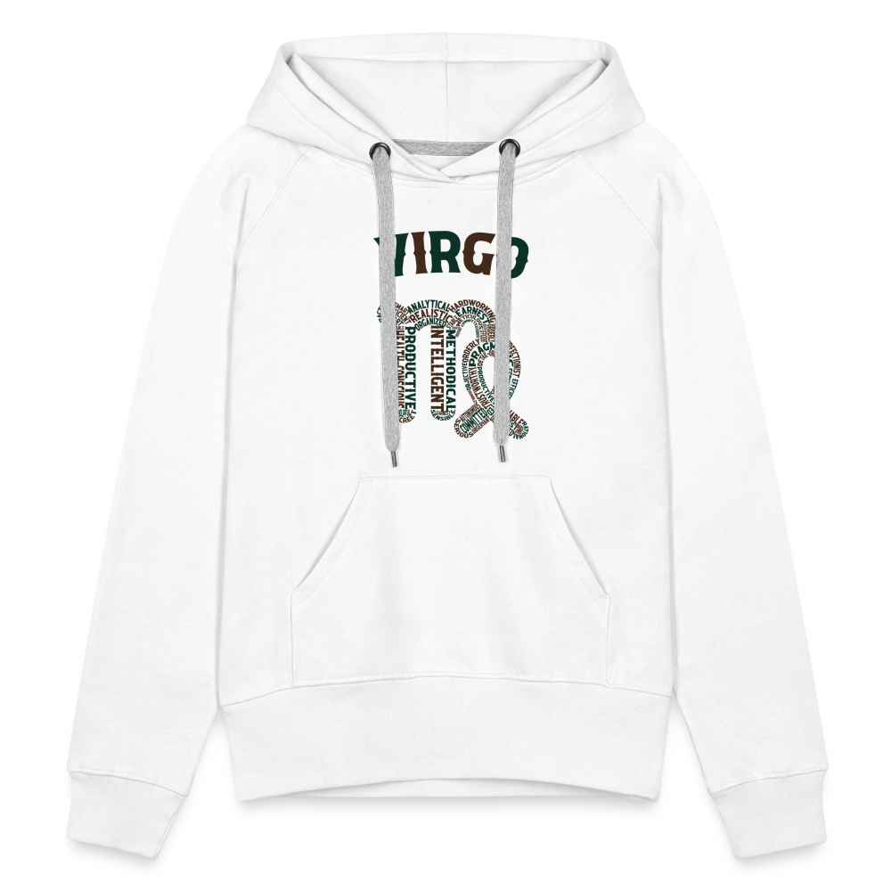 Women's Power Words Virgo Premium Hoodie - white