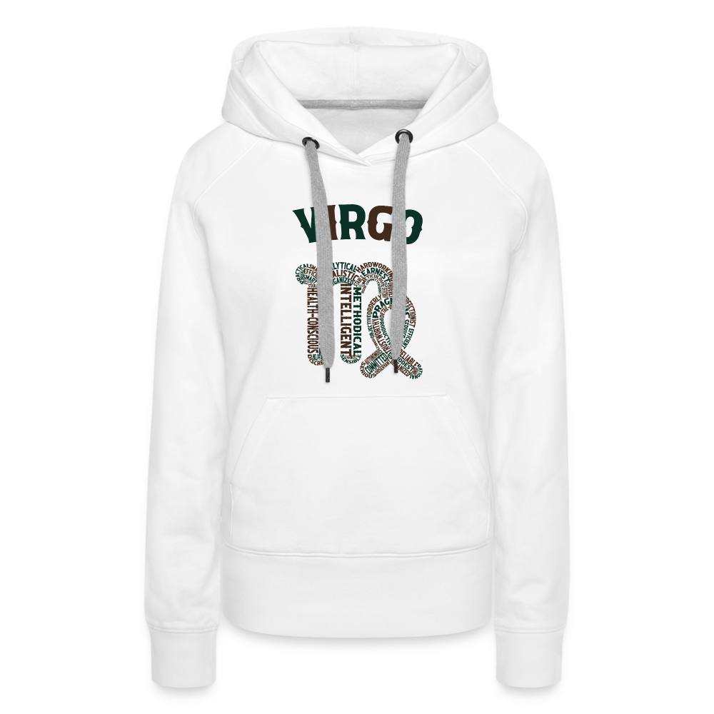 Women's Power Words Virgo Premium Hoodie - white