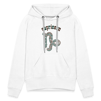 Thumbnail for Women's Power Words Capricorn Premium Hoodie - white