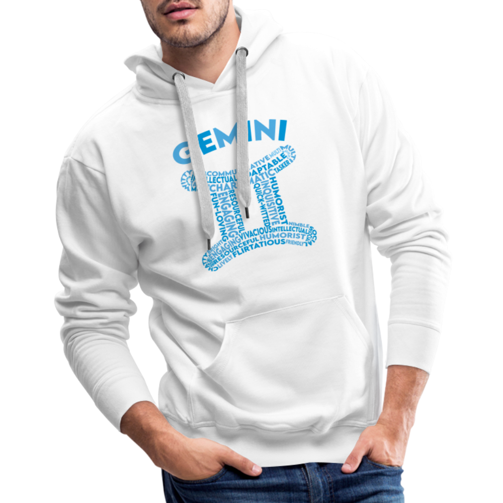 Men's Power Words Gemini Premium Hoodie - white