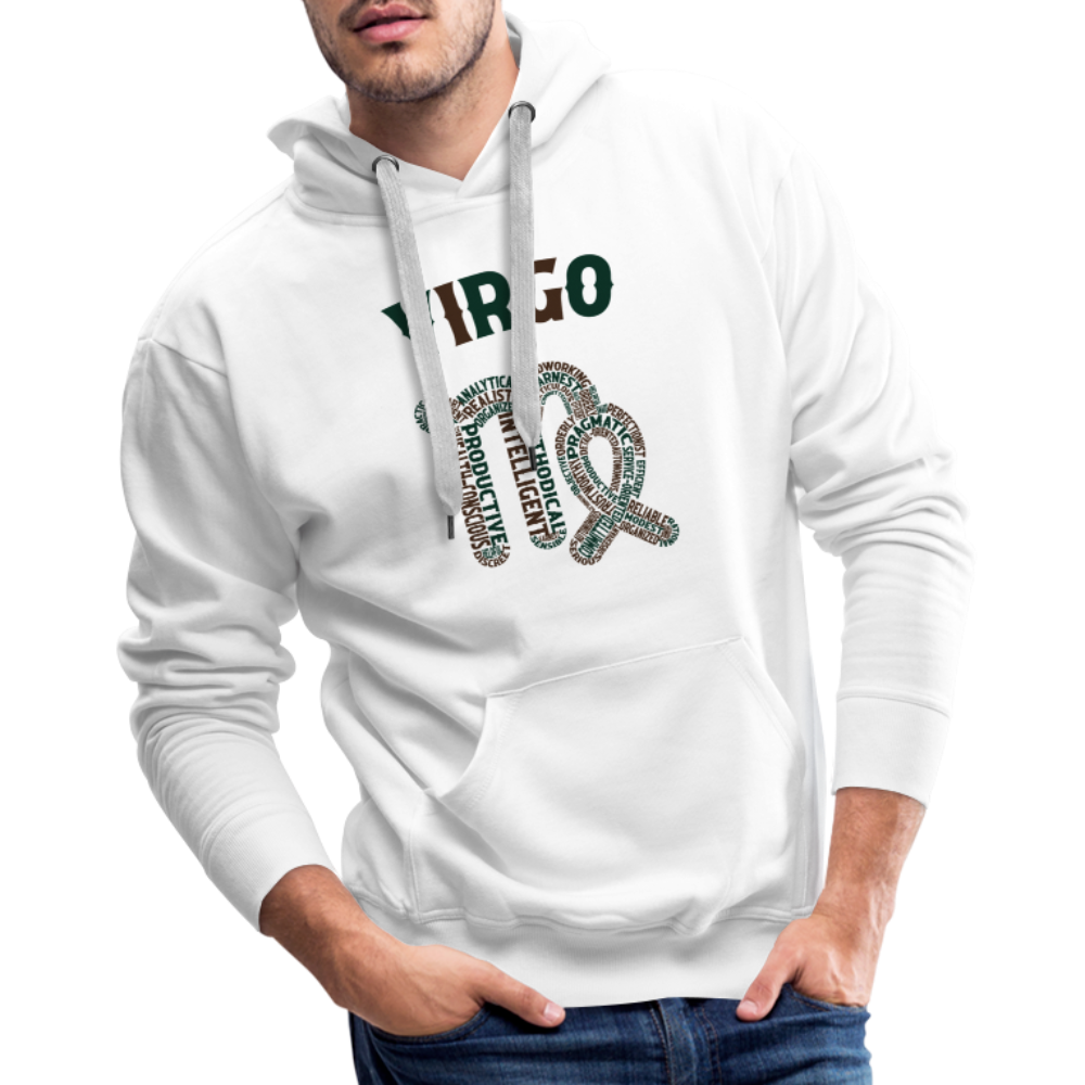 Men's Power Words Virgo Premium Hoodie - white