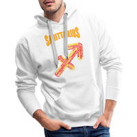 Thumbnail for Men's Power Words Sagittarius Premium Hoodie - white