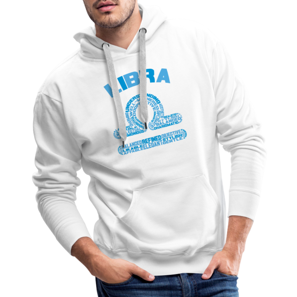 Men's Power Words Libra Premium Hoodie - white