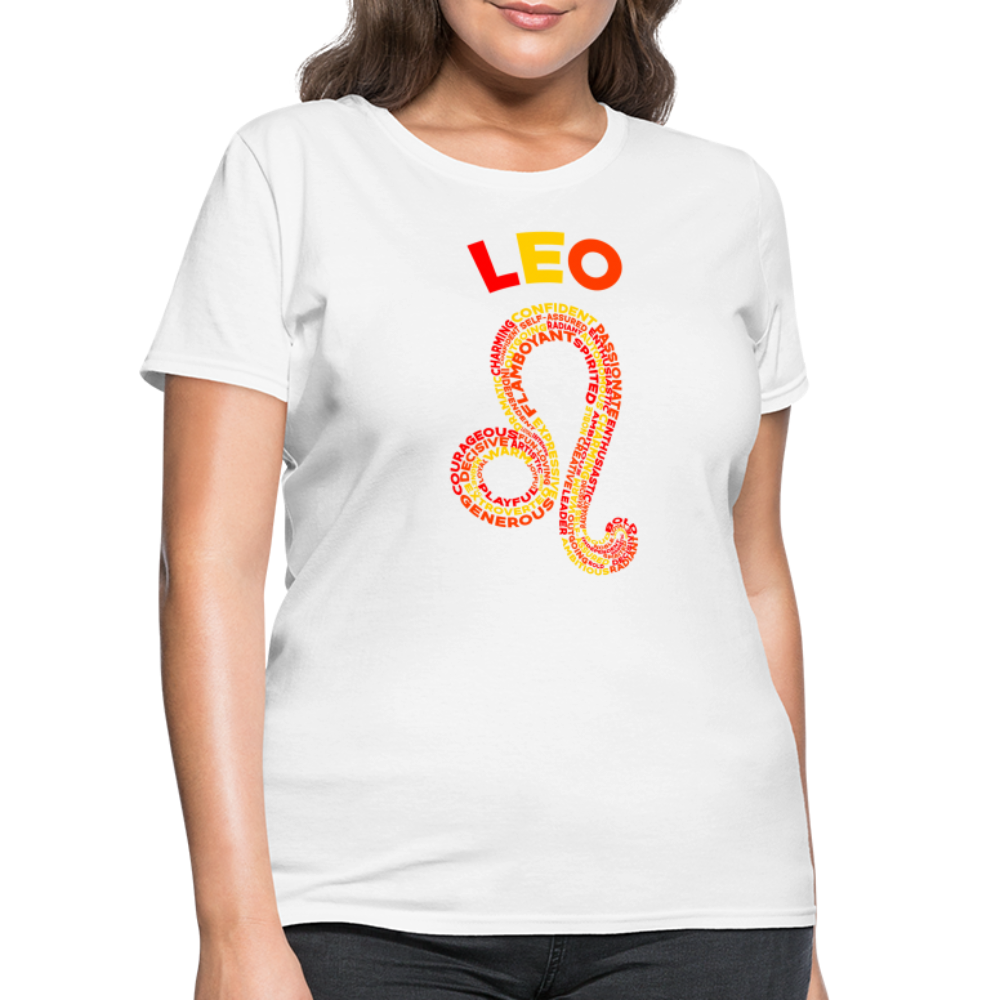 Women's Power Words Leo T-Shirt - white