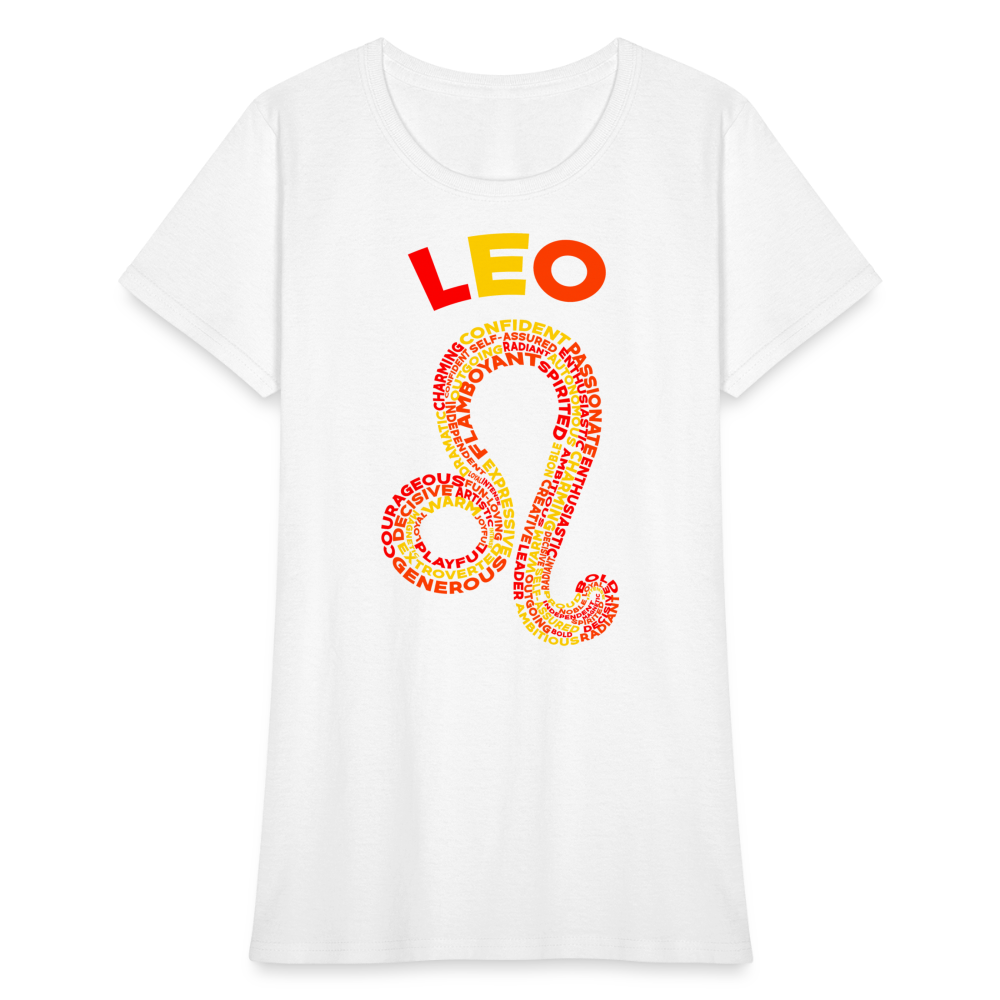 Women's Power Words Leo T-Shirt - white