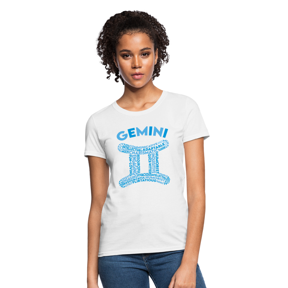Women's Power Words Gemini T-Shirt - white