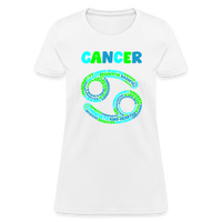 Thumbnail for Women's Power Words Cancer T-Shirt - white