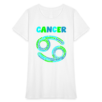 Thumbnail for Women's Power Words Cancer T-Shirt - white