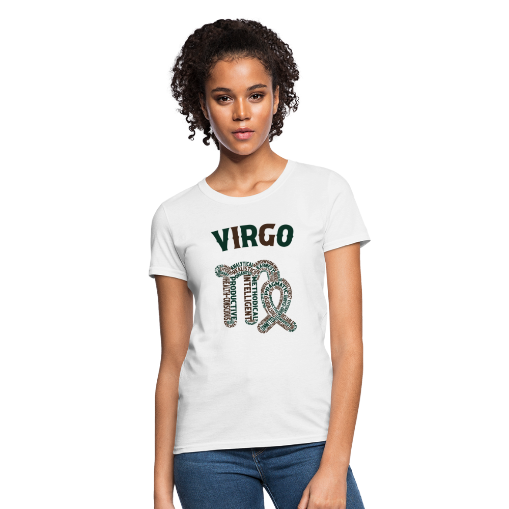 Women's Power Words Virgo T-Shirt - white
