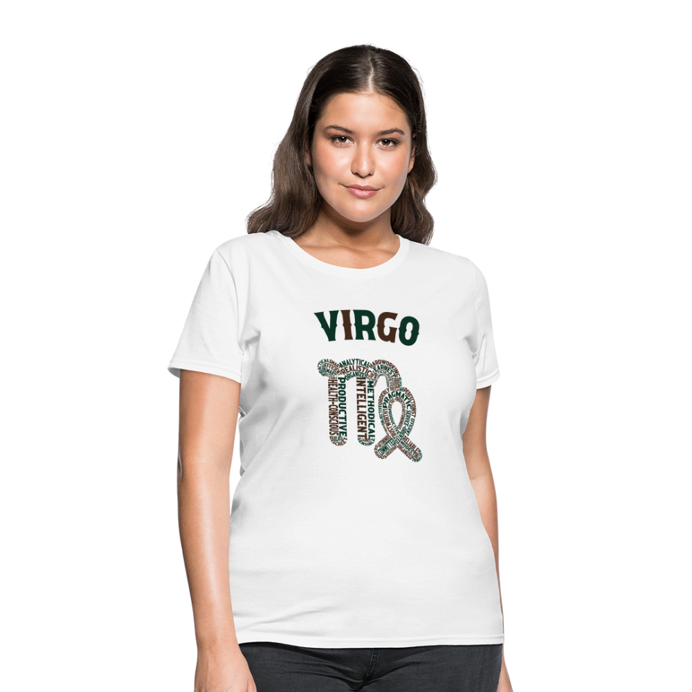 Women's Power Words Virgo T-Shirt - white