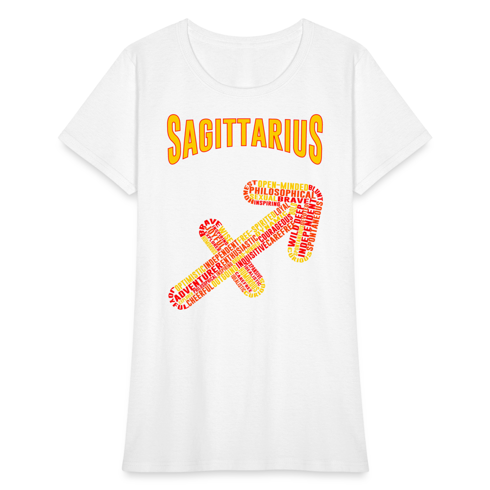 Women's Power Words Sagittarius T-Shirt - white