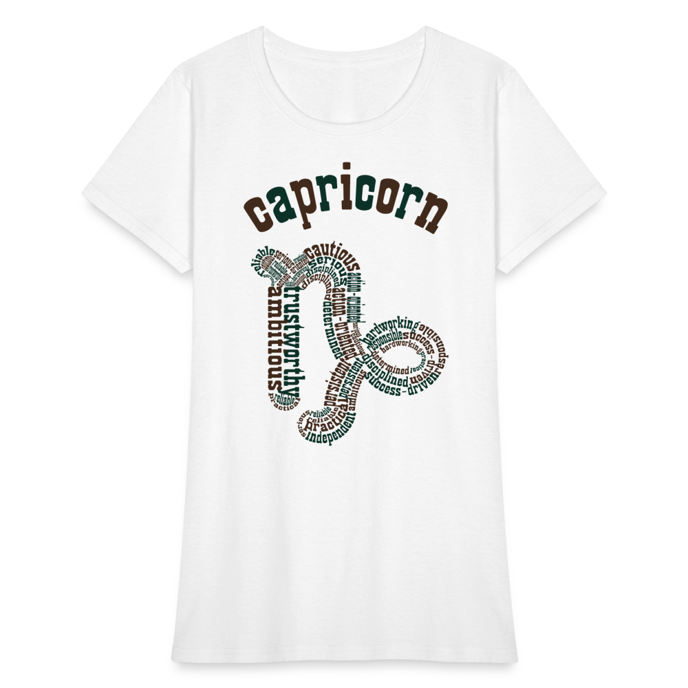 Women's Power Words Capricorn T-Shirt - white