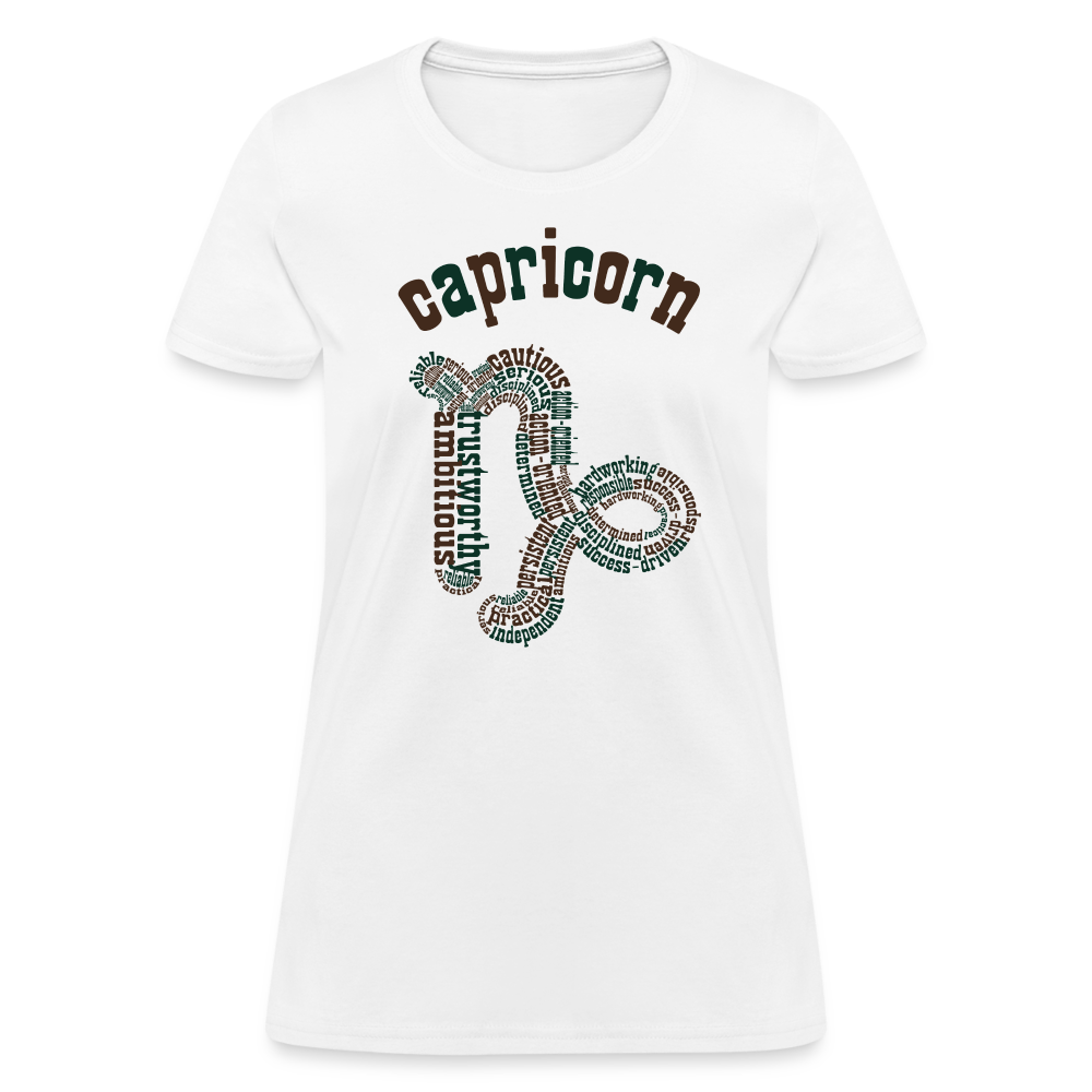 Women's Power Words Capricorn T-Shirt - white