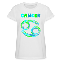 Thumbnail for Women's Power Words Cancer Relaxed Fit T-Shirt - white