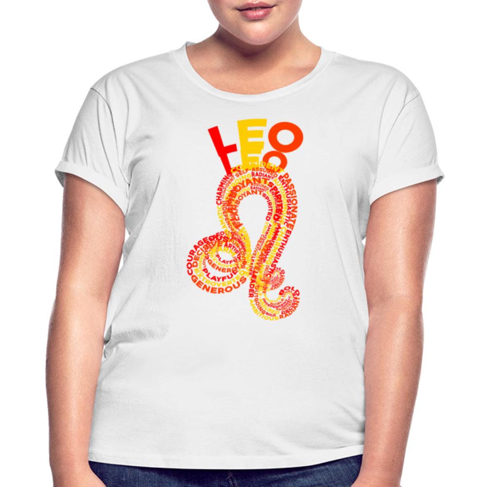 Women's Power Words Leo Relaxed Fit T-Shirt - white