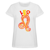 Thumbnail for Women's Power Words Leo Relaxed Fit T-Shirt - white